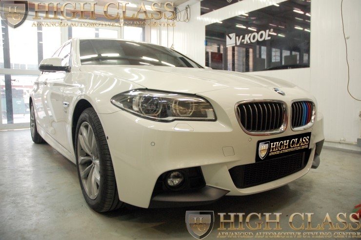 창원 CFC/카스킨 전문점 하이클라스에서 BMW 520d 범퍼 프론트립 부분랩핑 했어요 
