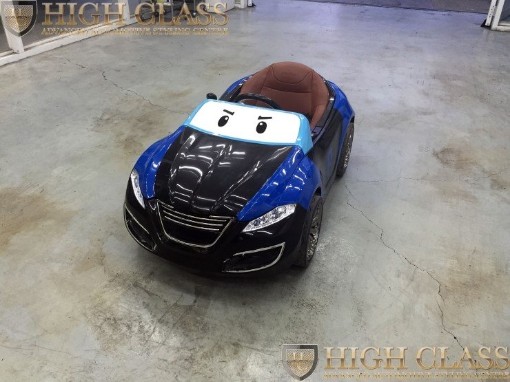유아 전동차 튜닝 헤네스 M7 로보카 폴리 랩핑은 창원 하이클라스에서 