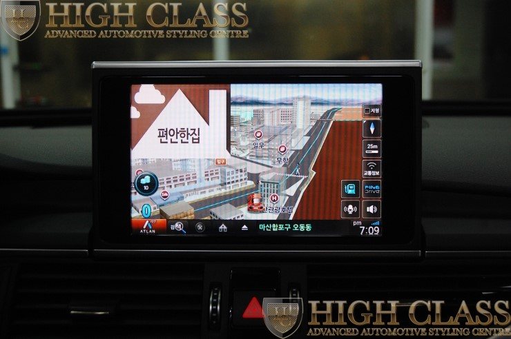 [창원 하이클라스] 파인드라이브 아틀란 네비게이션을 뉴 아우디 페리 A6에 매립하다