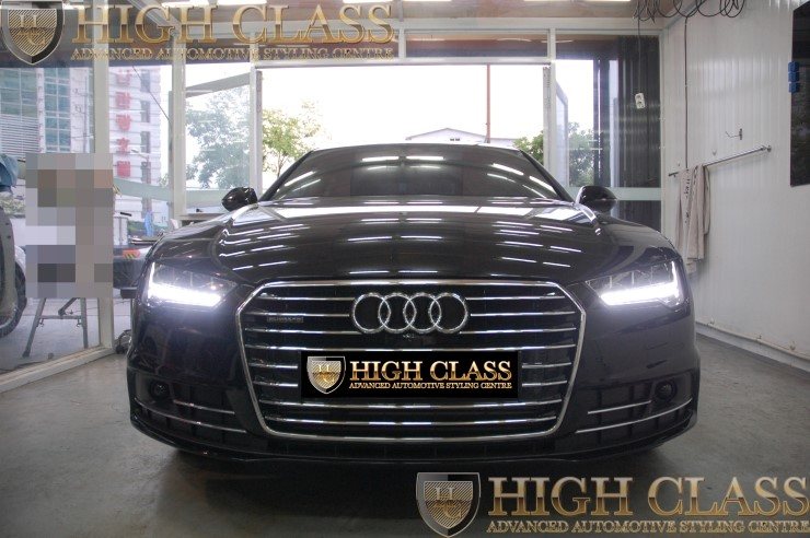 뉴 아우디 A7 50TDI 창원 브이쿨썬팅 전문대리점에서 썬팅 시공했어요 