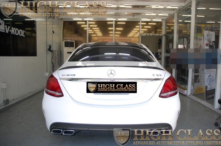 벤츠 C63 AMG 본넷PPF + 앞범퍼PPF + 사이드스커트 카본 PPF [창원하이클라스]
