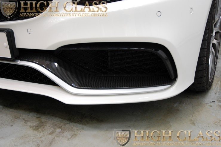 벤츠 C63 AMG 본넷PPF + 앞범퍼PPF + 사이드스커트 카본 PPF [창원하이클라스]