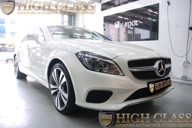 창원 브이쿨썬팅 전문대리점 하이클라스에서 벤츠 CLS350d 브이쿨썬팅 시공하고 현대웰슨 WS-6500FG 블랙박스도 장착했어요  