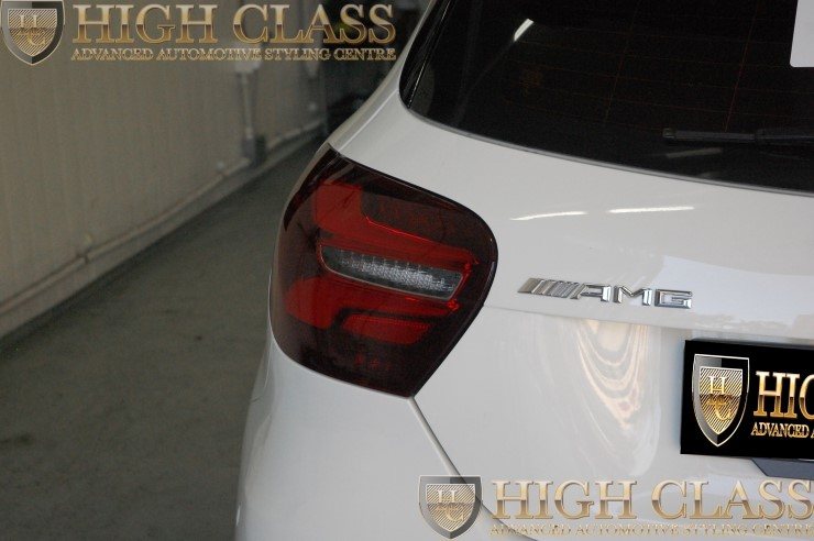 자동차 라이트필름 테일램프 PPF 앞뒤로 스모그색상 선택한 벤츠 A45 AMG 멋져요!!
