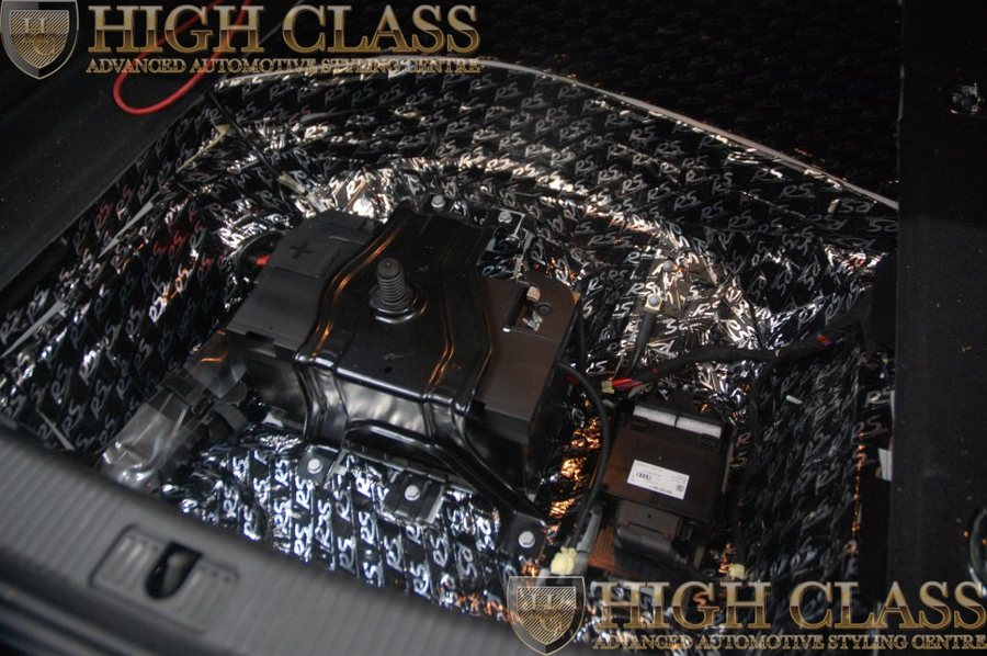 창원 자동차 방음 가격 뉴 아우디A6 본넷 + 트렁크뒷자석 바닥에 RS매트 시공