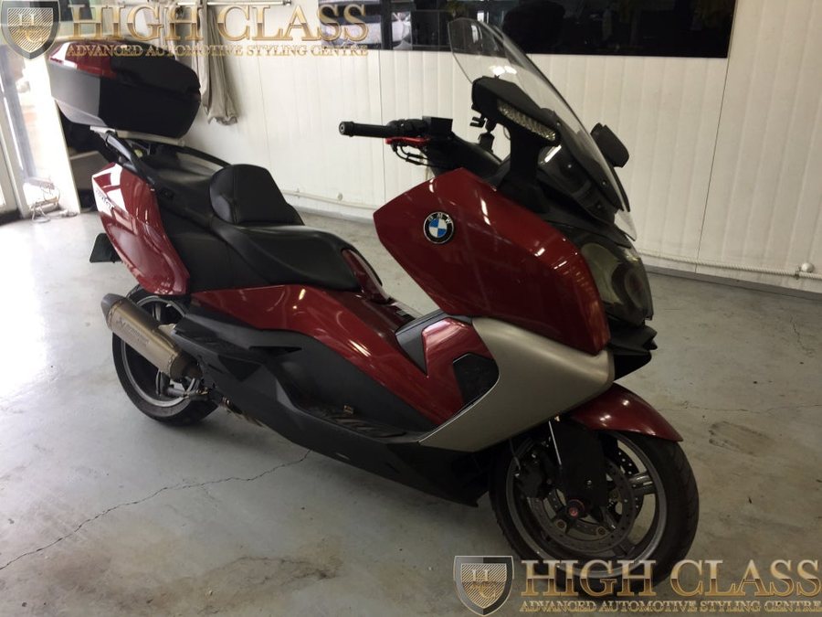 창원 바이크랩핑 BMW C650GT 전체를 화이트 카스킨으로