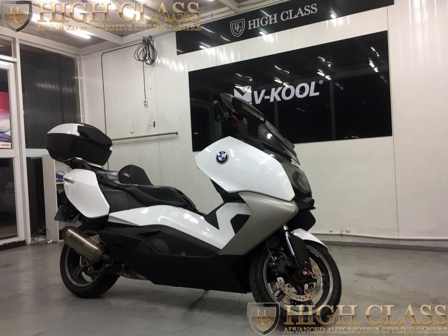 창원 바이크랩핑 BMW C650GT 전체를 화이트 카스킨으로