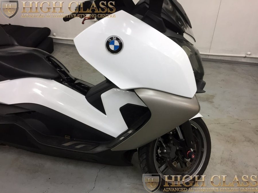 창원 바이크랩핑 BMW C650GT 전체를 화이트 카스킨으로
