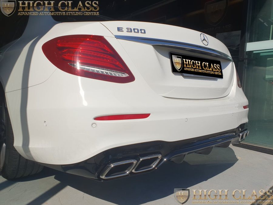 벤츠 E300 AMG 머플러팁 AMG 디퓨져 장착