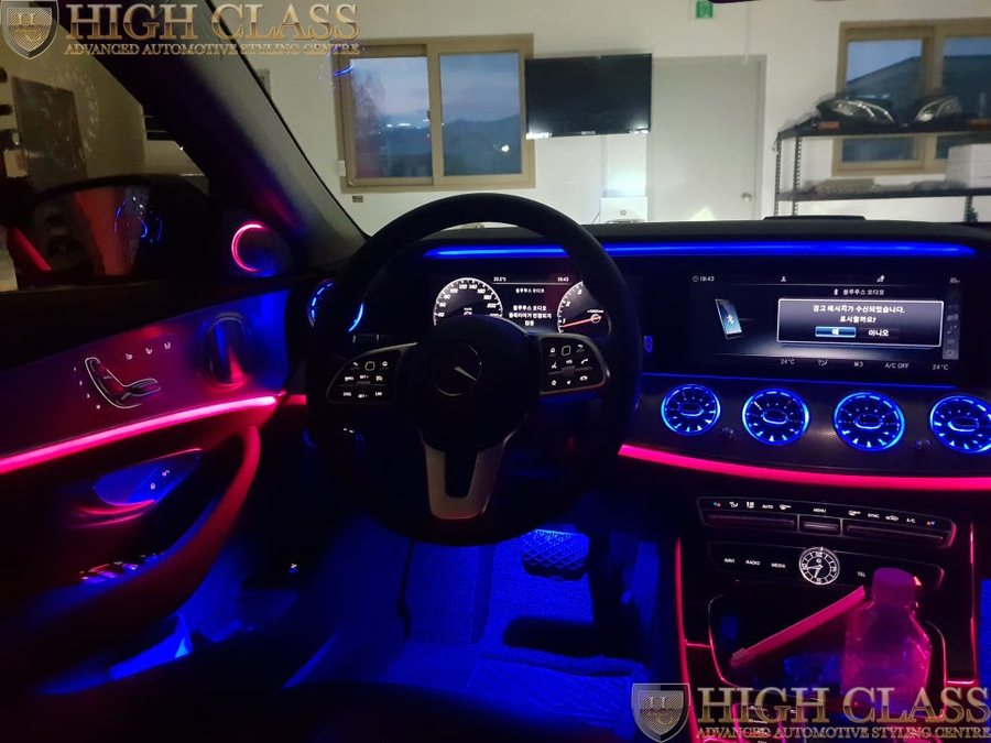 벤츠 E클래스 E300 중국산 부메스터가 장착된 차량에 하이클라스 송풍구 엠비언트