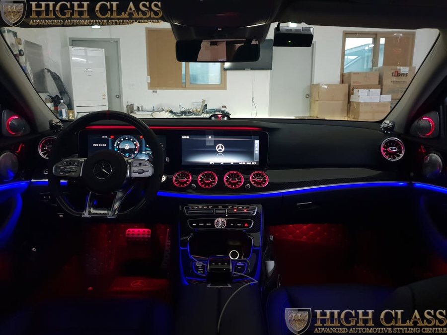벤츠 E클래스 E300 전동센터스피커 및 AMG 신형카본핸들
