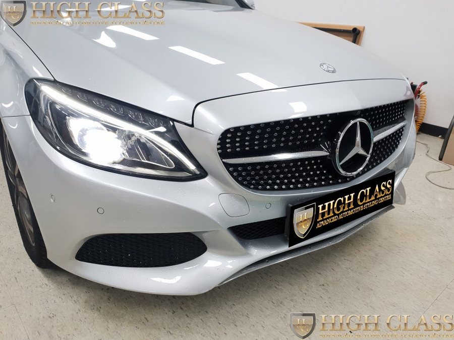 벤츠 C클래스 C220d 순정 어라운드뷰 360도 화면으로 안전운전