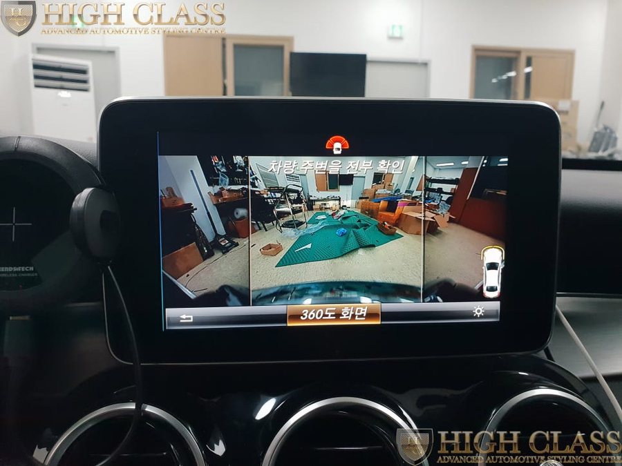 벤츠 C클래스 C220d 순정 어라운드뷰 360도 화면으로 안전운전