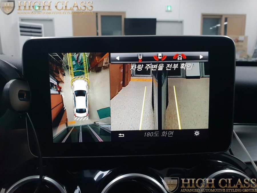 벤츠 C클래스 C220d 순정 어라운드뷰 360도 화면으로 안전운전