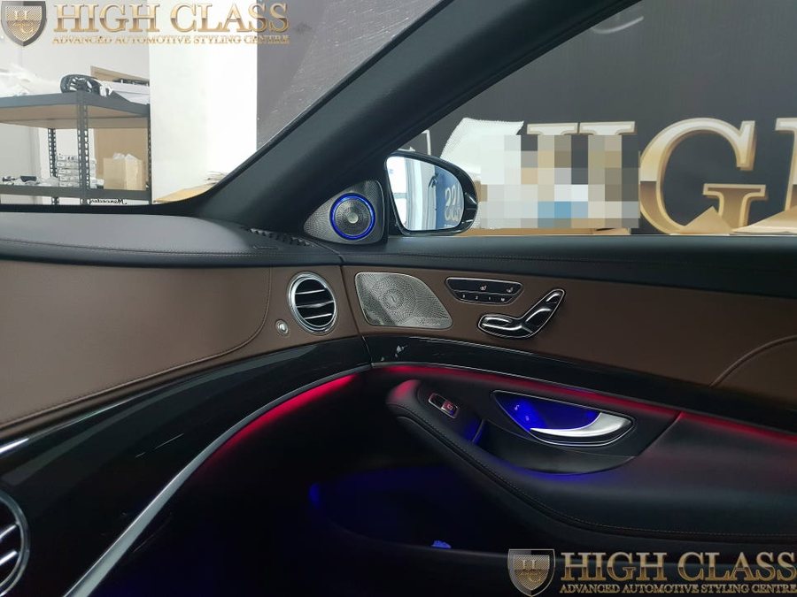 신형 벤츠 S클래스 S350d 부메스터 전동트위터 및 미드레인지 커버