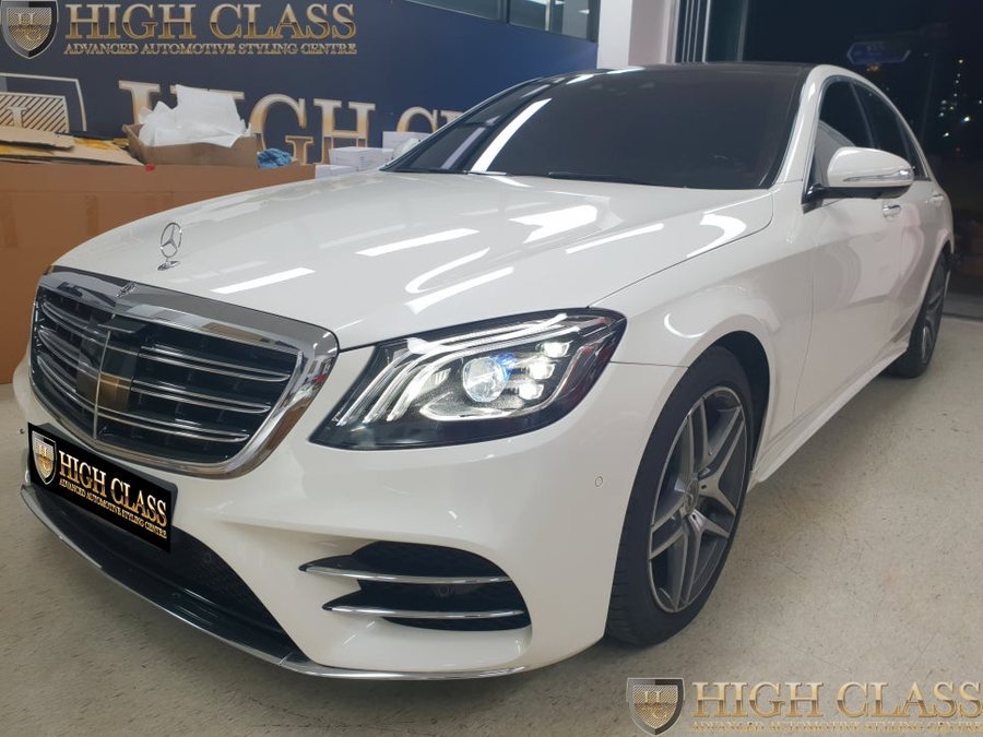벤츠 S클래스 S350d 부메스터 빠진 옵션에 전동트위터 및 미드 커버