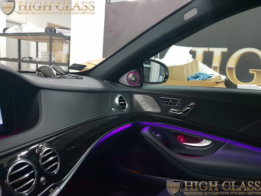 벤츠 S클래스 S350d 부메스터 빠진 옵션에 전동트위터 및 미드 커버