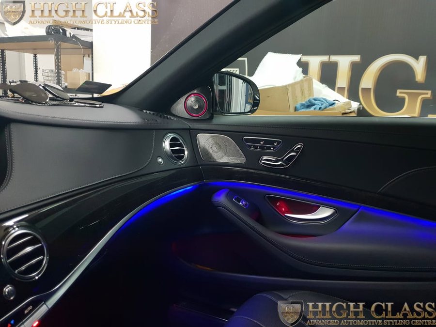 벤츠 S클래스 S350d 부메스터 빠진 옵션에 전동트위터 및 미드 커버