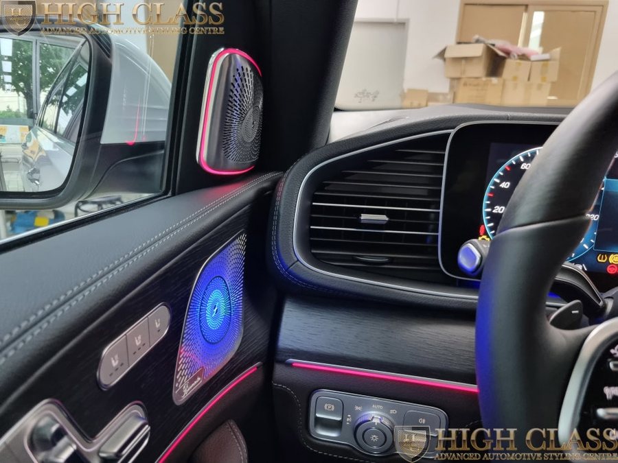 벤츠 GLS 400d - 부메스터 트위터, 미드레인지 엠비언트, 와이드 미러