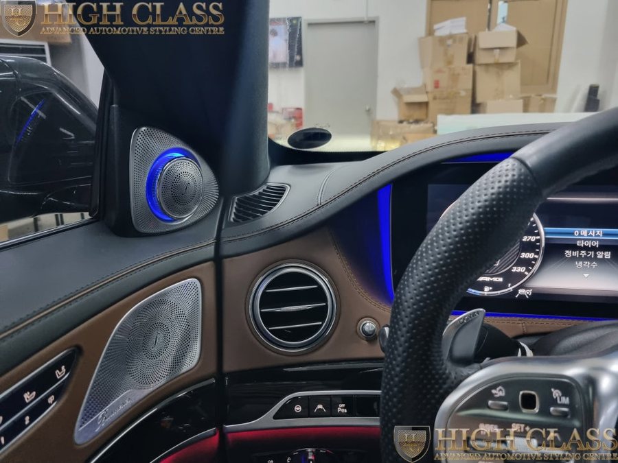 벤츠 S클래스 S63 AMG 카오디오튜닝 부메스터 전동트위터