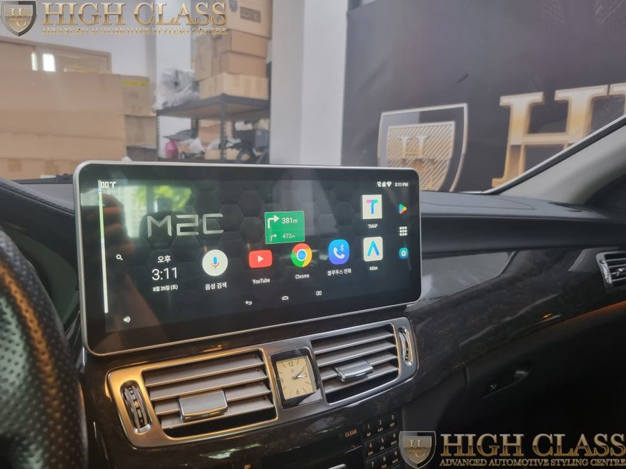 벤츠 W218 CLS 250 12.3 인치 모니터 + M2C 200A 안드로이드 네비
