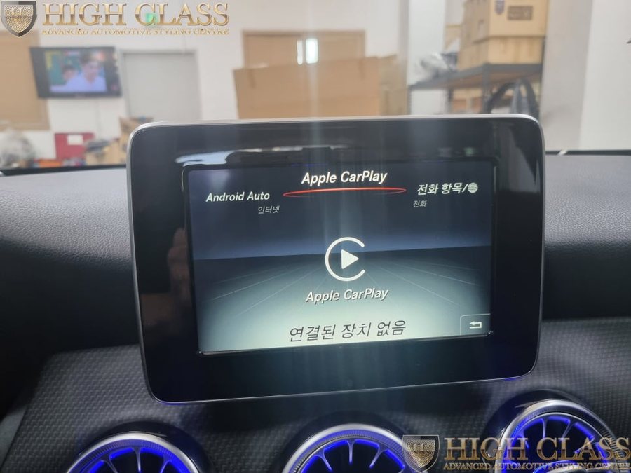 벤츠 GLA 12색 엠비언트 + 송풍구, 애플카프레이 안드로이드 오토 코딩