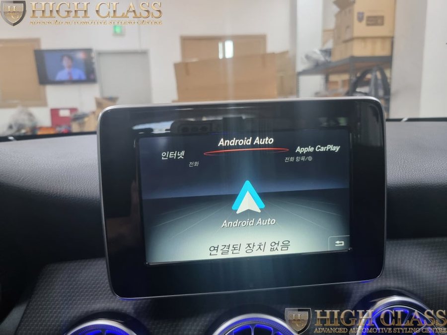 벤츠 GLA 12색 엠비언트 + 송풍구, 애플카프레이 안드로이드 오토 코딩