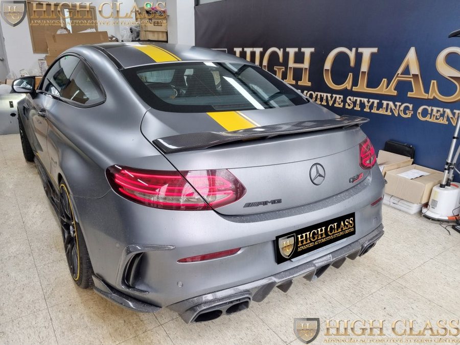 벤츠 C클래스 C63 AMG 쿠페 옐로 컬러안전벨트 시공