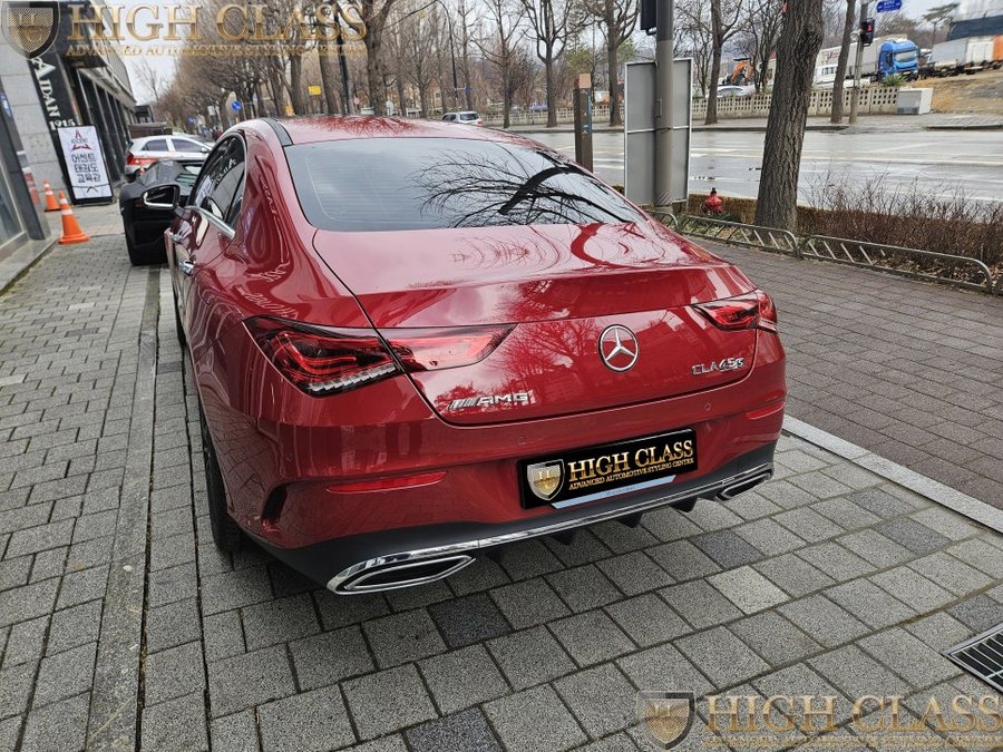 벤츠 CLA 레드컬러 안전벨트 핸들열선 색상 깔맞춤 완료