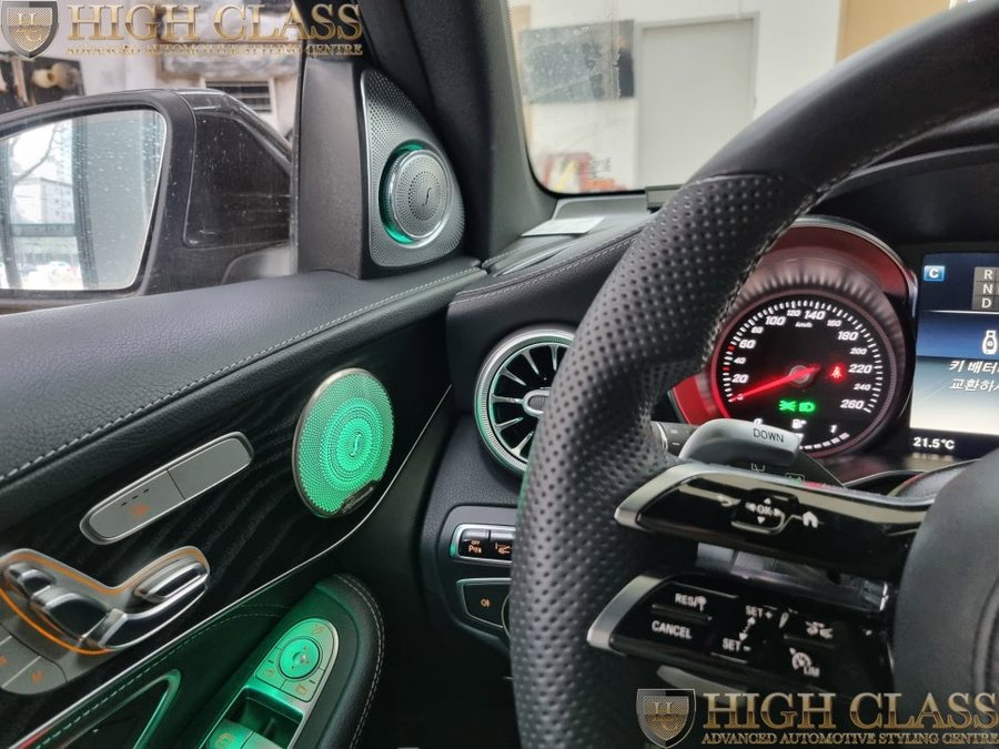 벤츠 GLC 220d 64색 구축, 전동트위터, 송풍구,대시보드, 미드레인지 엠비언트