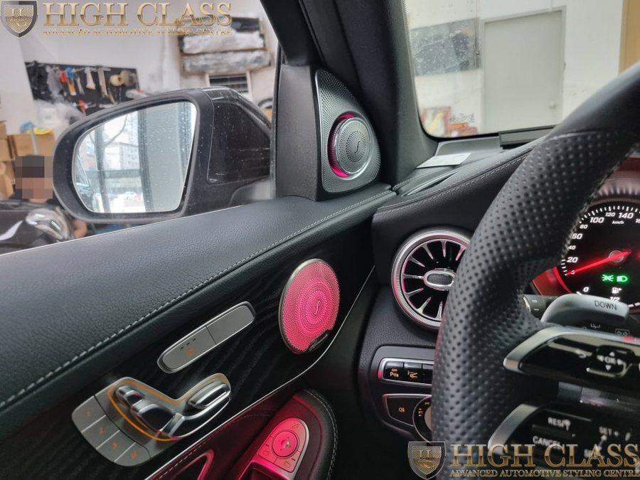 벤츠 GLC 220d 64색 구축, 전동트위터, 송풍구,대시보드, 미드레인지 엠비언트