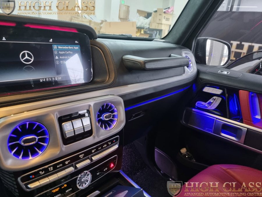 벤츠 G63 AMG 송풍구 엠비언트 + 에어터치 시공 커맨드 터치 가능!!