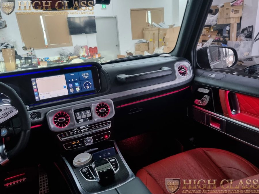 벤츠 G63 AMG 송풍구 엠비언트 + 에어터치 시공 커맨드 터치 가능!!