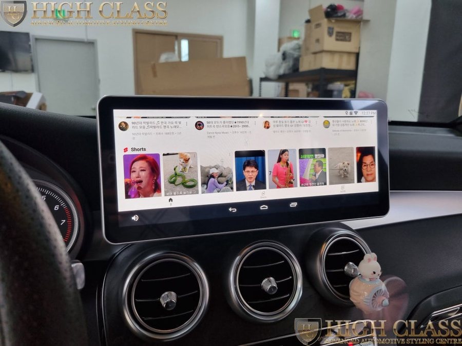 벤츠 GLC 12.3 모니터 M2C 안드로이드 네비와 콜라보