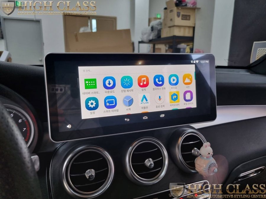 벤츠 GLC 12.3 모니터 M2C 안드로이드 네비와 콜라보