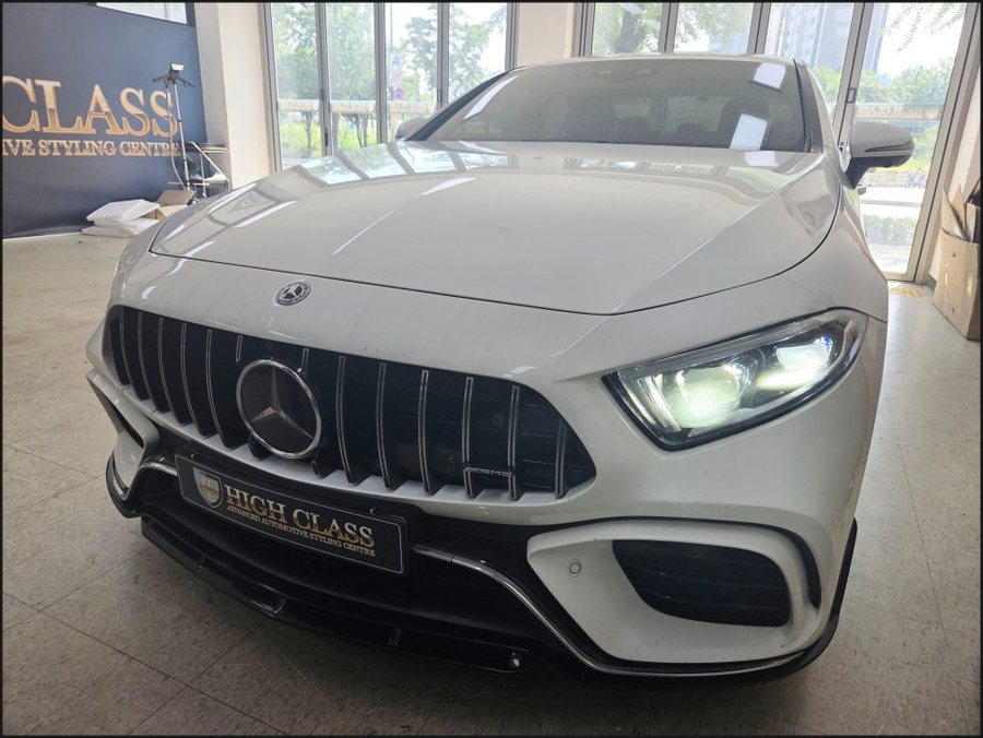 벤츠 CLS450 베이지 잠자리핸들, 반자율주행과 핸들열선까지 그대로